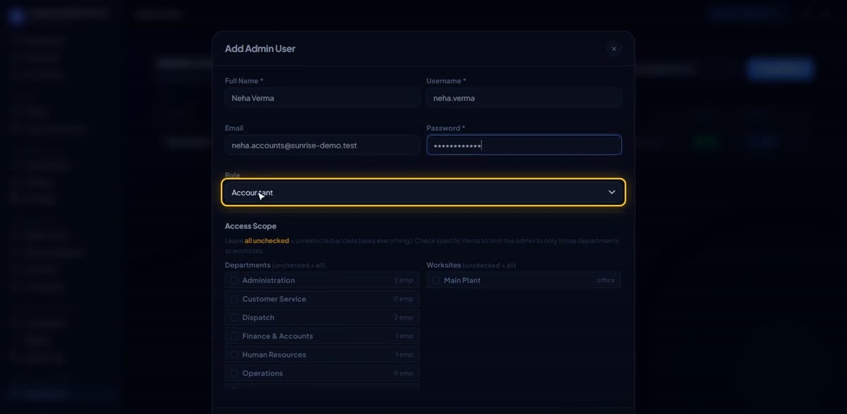 Invite a teammate in BizlumoAI for a factory