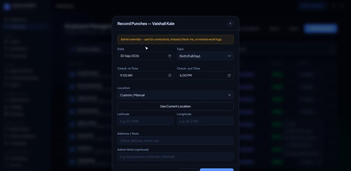 Log the first attendance in BizlumoAI for a NGO or trust
