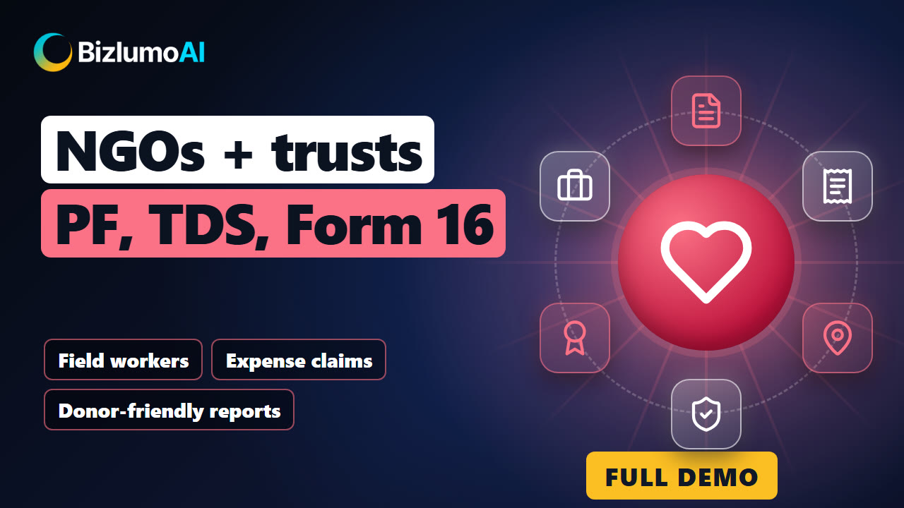 Demo video: NGO Payroll, PF, TDS & Expenses Setup Guide