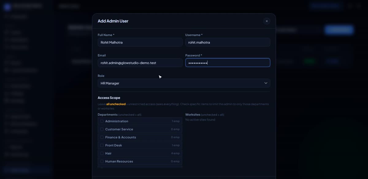 Invite a teammate in BizlumoAI for a salon, spa or clinic