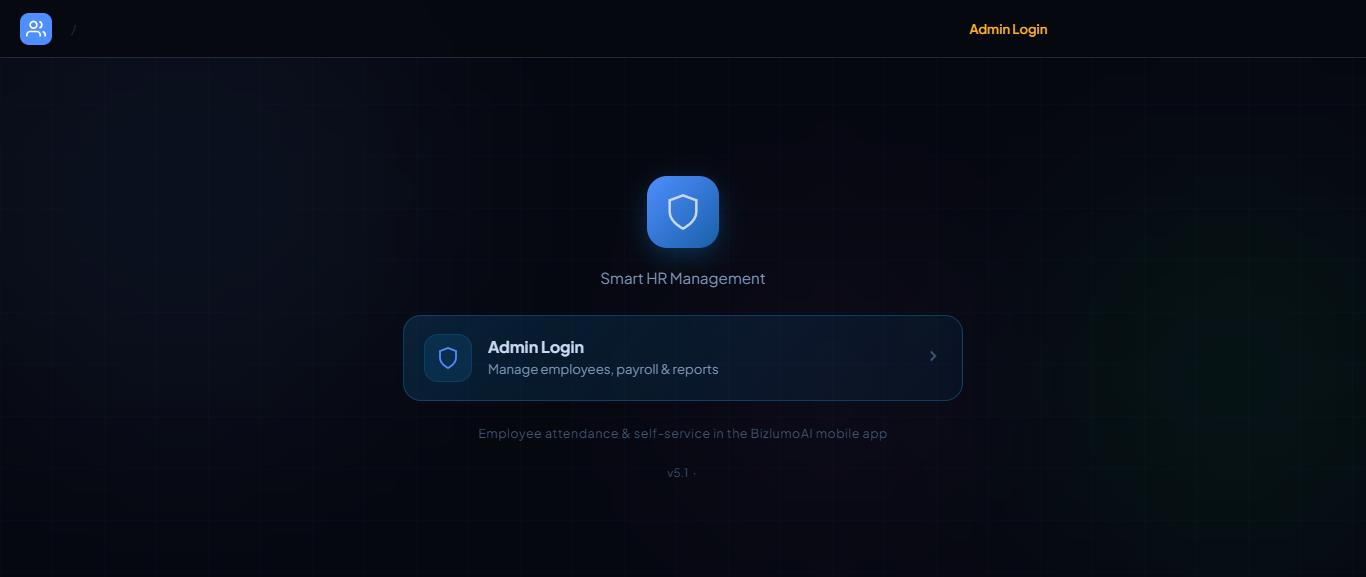 The app home screen.