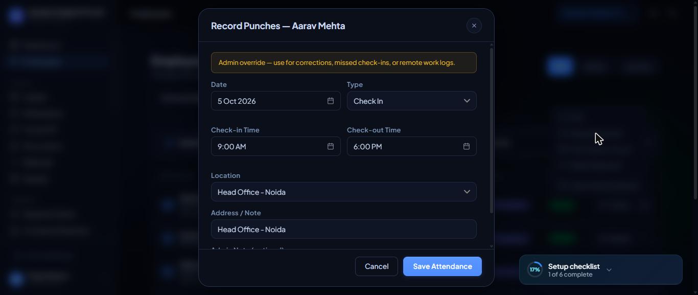 Record Punches.